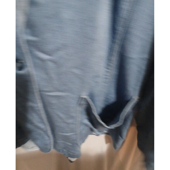 Lane Bryant Jacket Womens 26 Light Wash Chambray Button Soft Stretch Pockets - Picture 3 of 9
